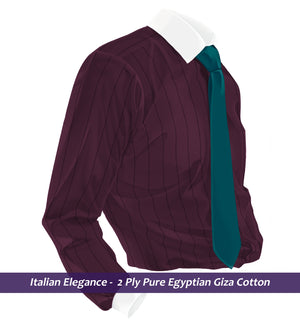 Albania- Plum Purple Stripe with White Collar
