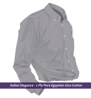 Bradbury- Steel Grey Twill- Button Down