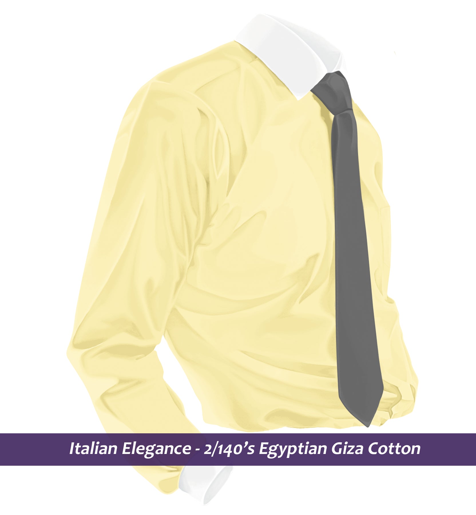 Sisian- Daffodil Yellow with White Collar