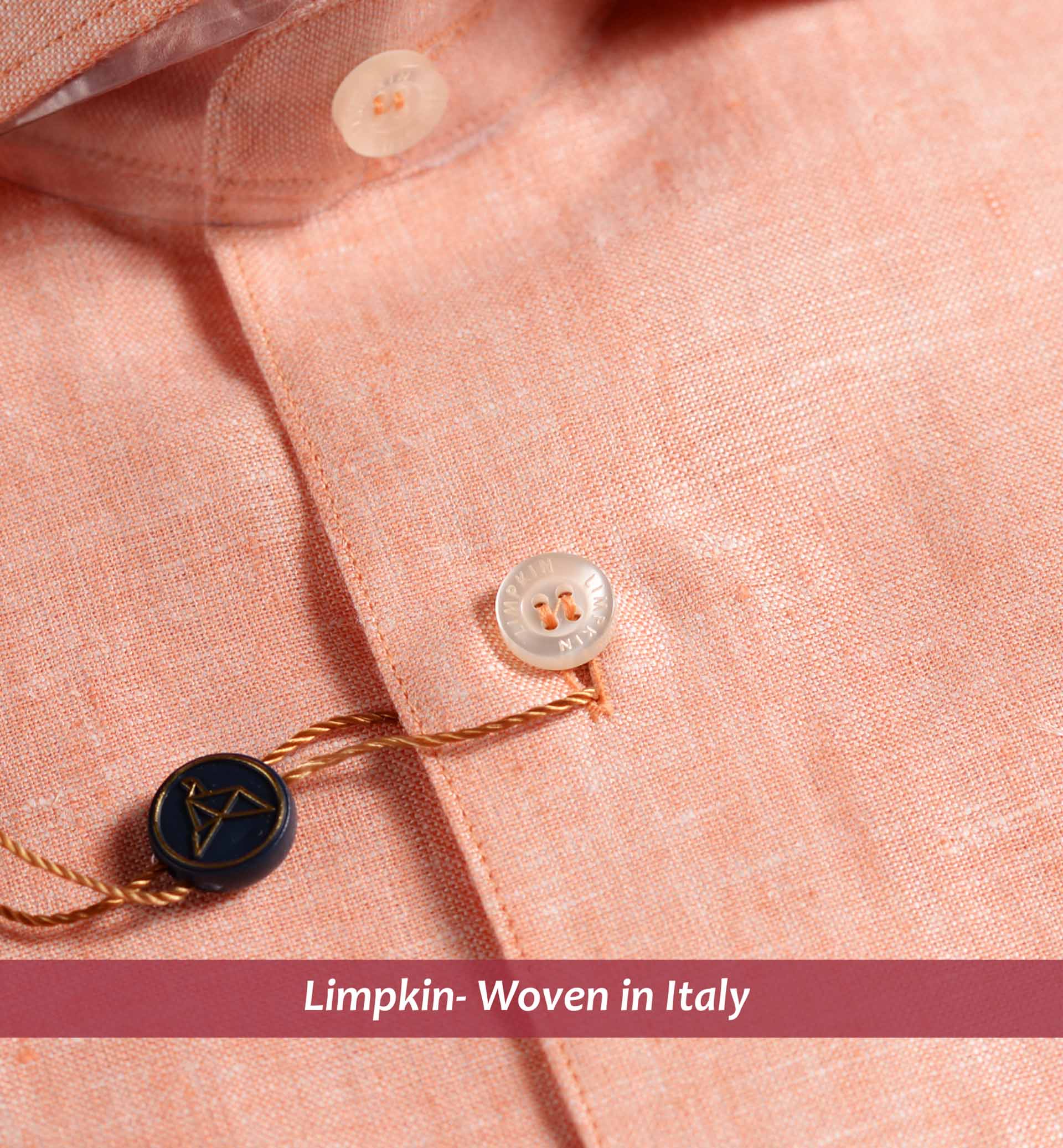 Turin- Orange Solid Linen- 66's Lea Pure Luxury Linen