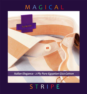 Ankara- Orange & Beige Magical Stripe