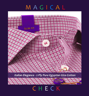 Atlanta- Magenta & White Magical Check