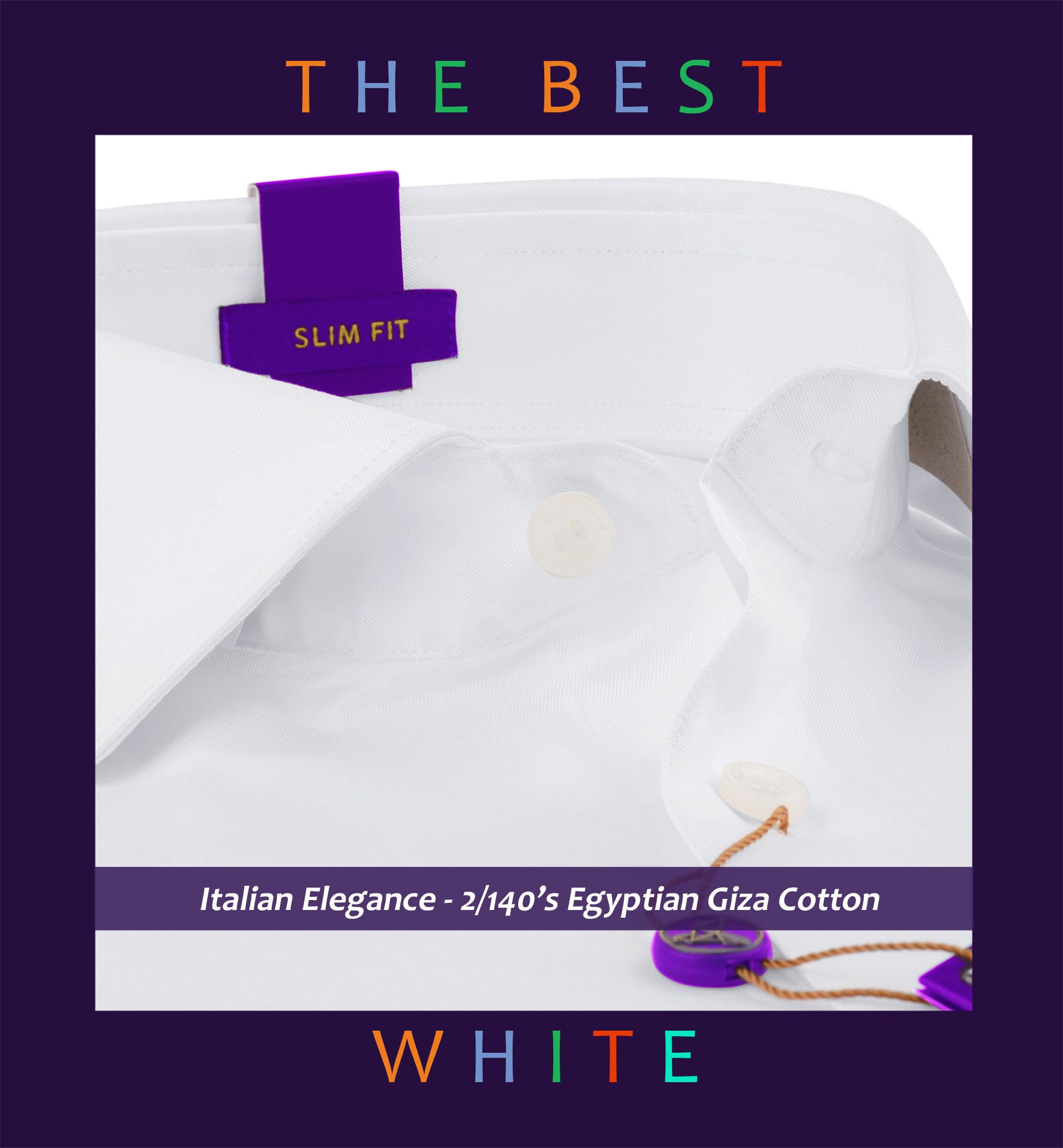 Seattle- The Best Formal White- 2/140 Egyptian Giza Cotton