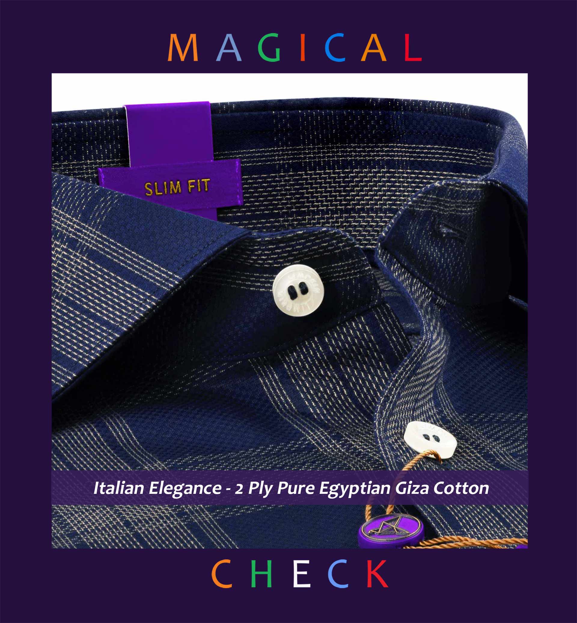 Norris- Navy & Beige Magical Check