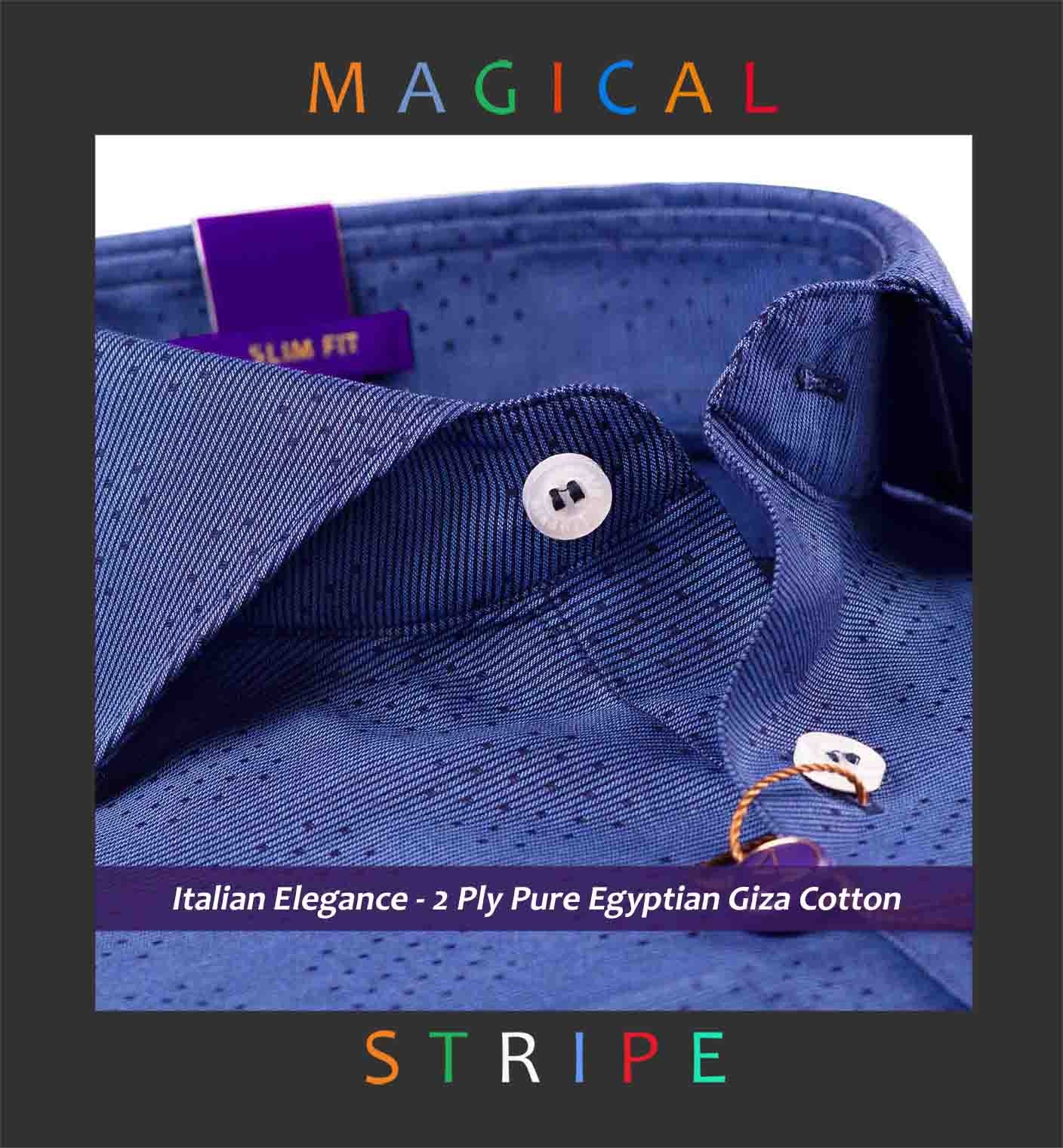 Lithuania- Navy Dotted Horizontal Stripe