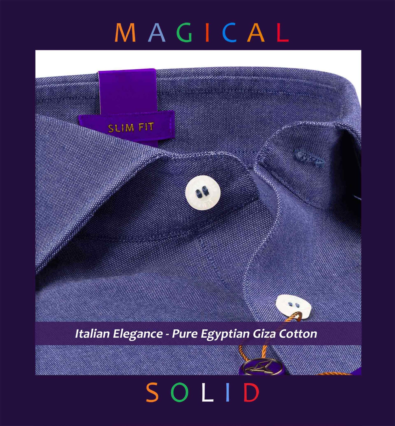 Marino- Navy Oxford Magical Solid