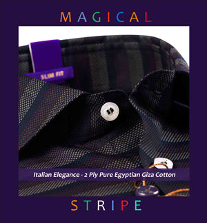 Pasadena- Black & Beige Horizontal Stripe