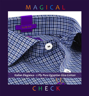 Lancaster- Navy & Seaweed Green Check