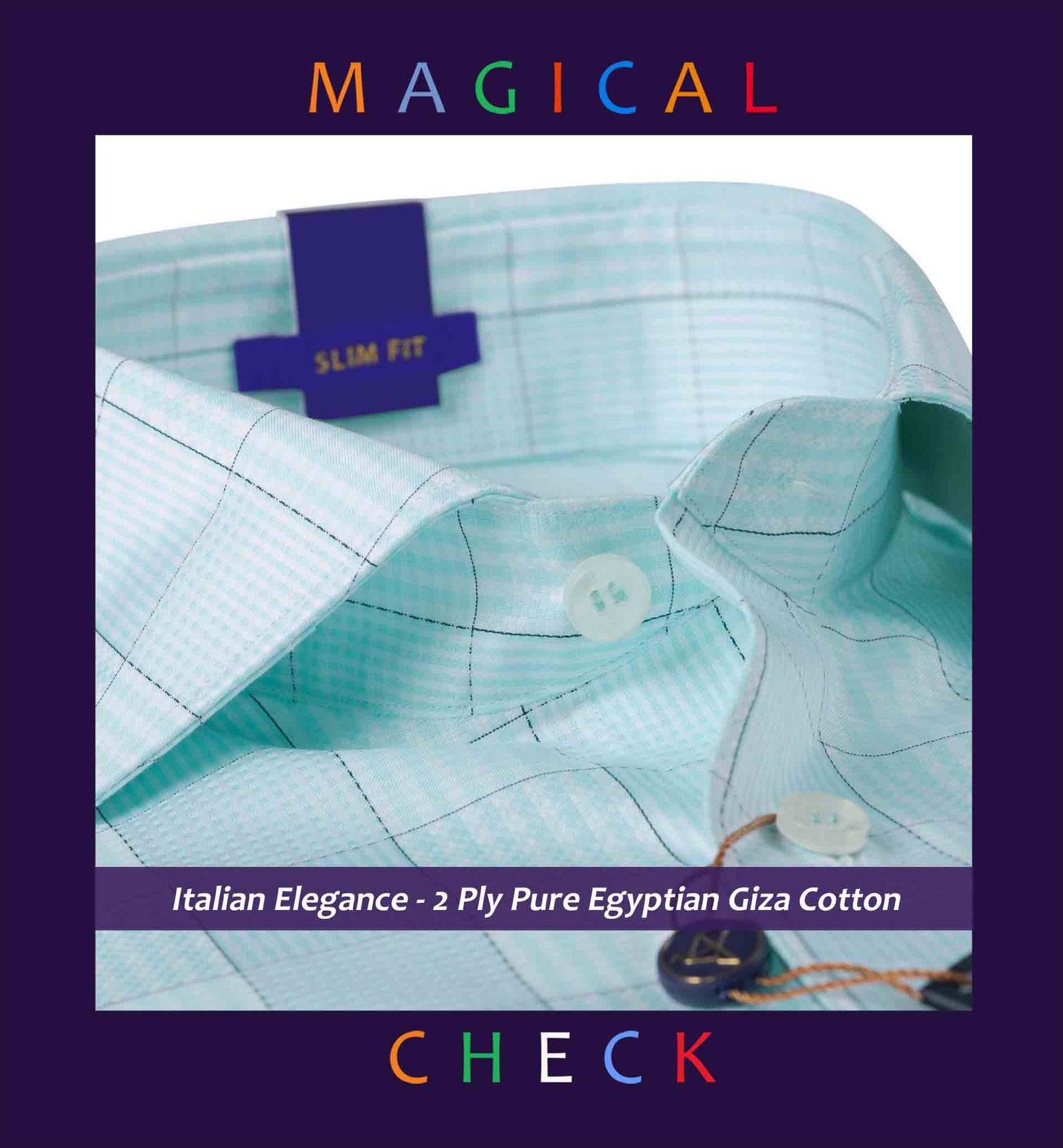 Finland- Turquoise & Navy Check