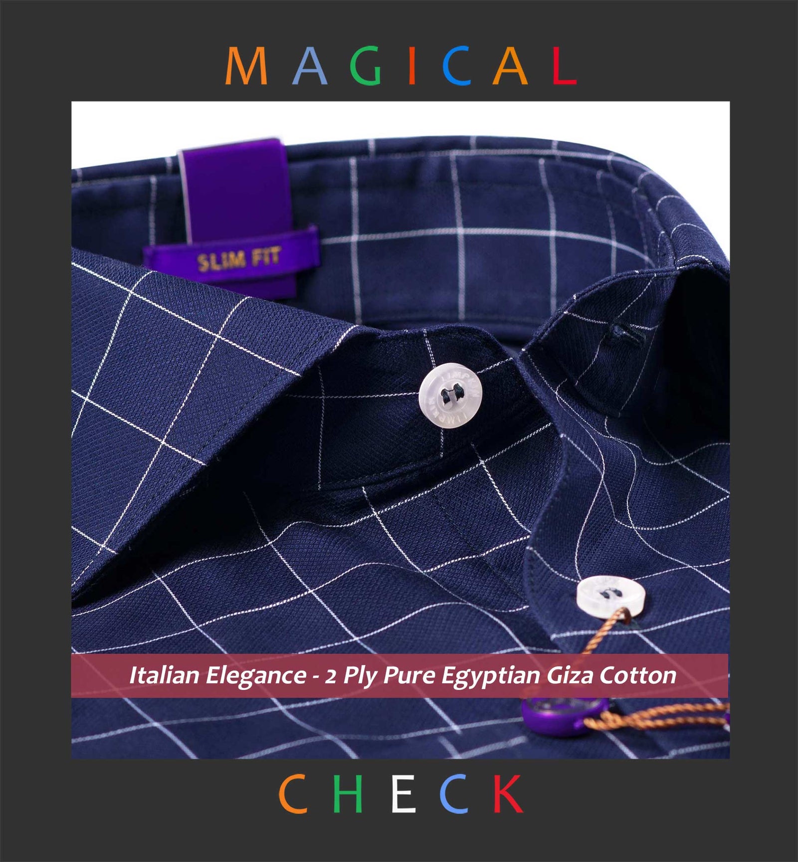 Prague- Navy & White Magical Check