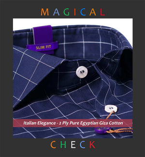 Prague- Navy & White Magical Check