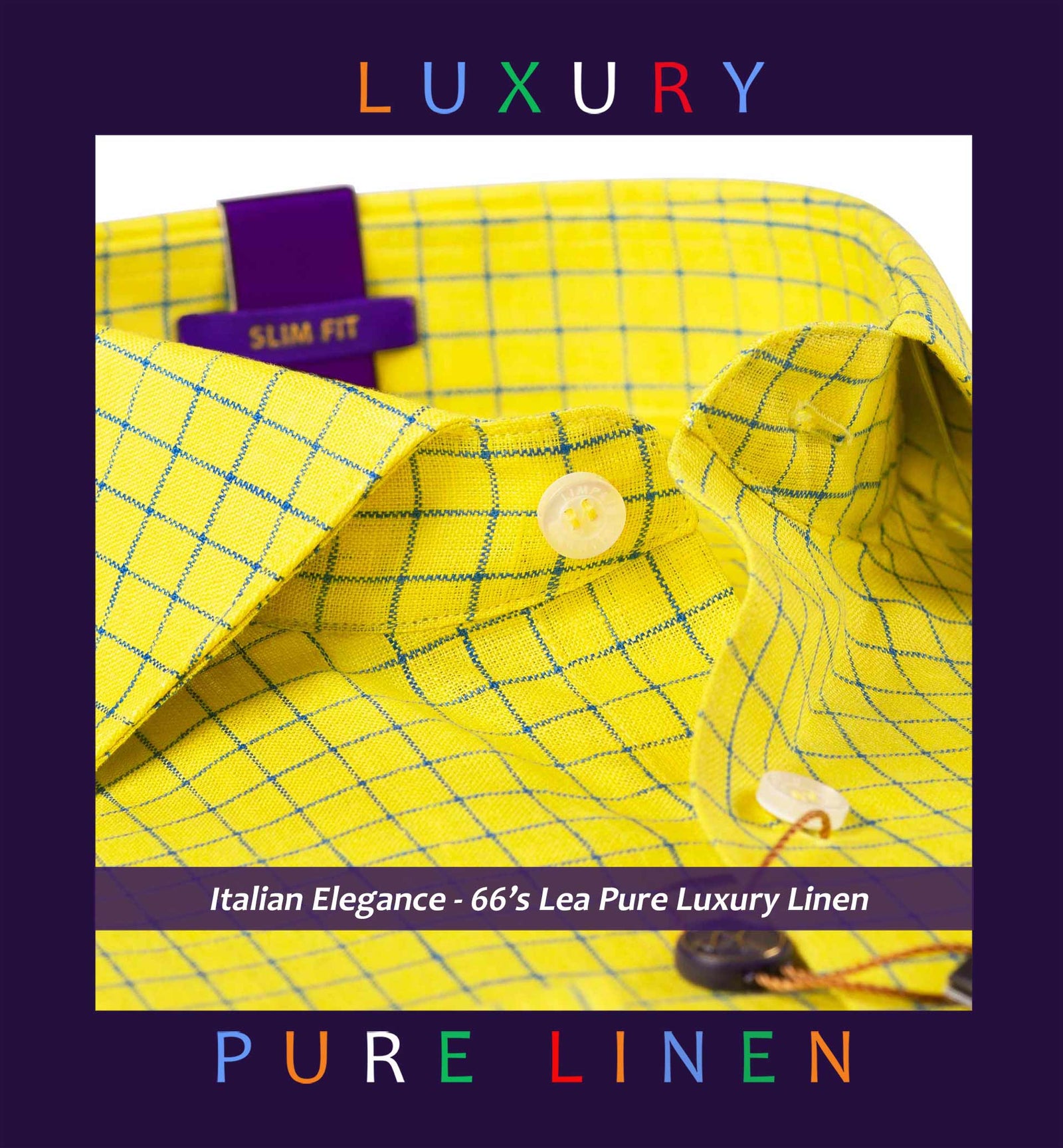 Helsinki- Lemon Yellow & Cerulean Blue Check