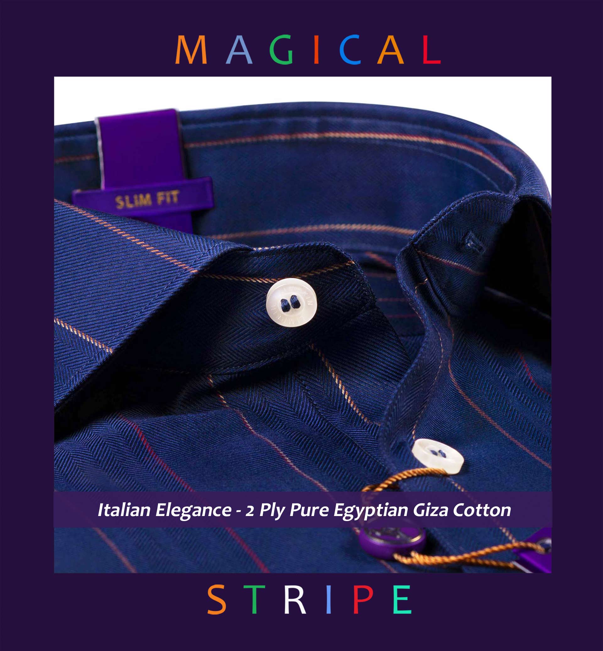 Cordoba- Royal Blue & Burgundy Magical Stripe