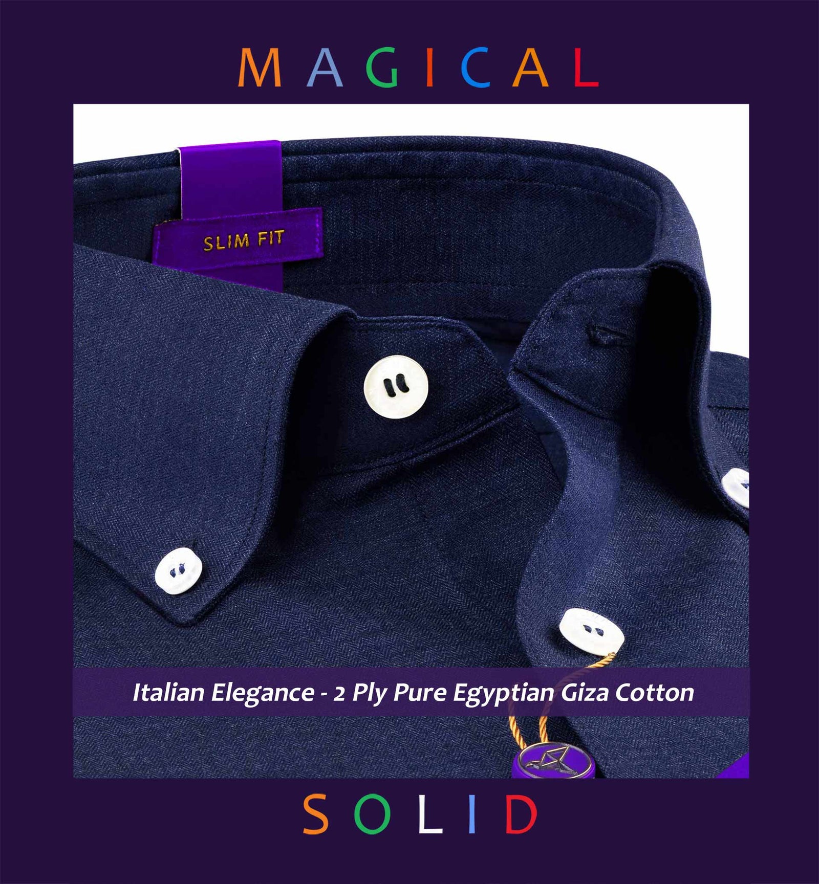 Legnano- Navy Blue Button Down