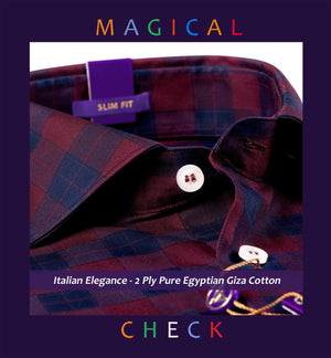 Huntington- Burgundy & Navy Magical Check