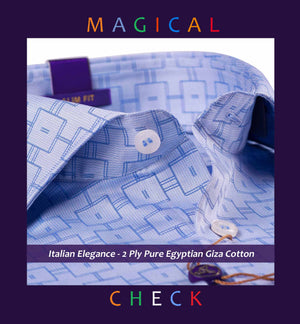 Frisco- Oxford Blue & Sky Blue Check