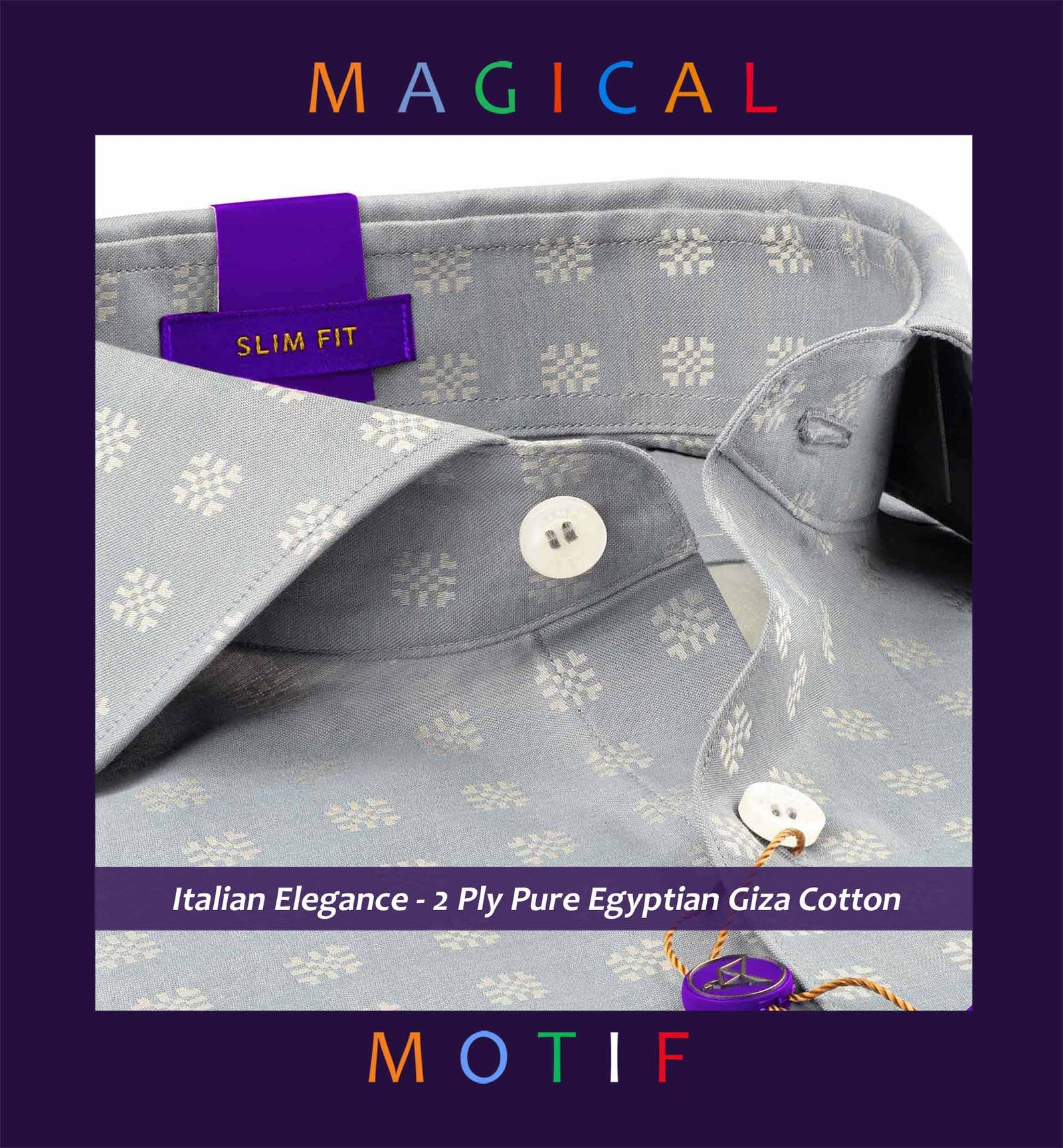 Kimberley- Flint Grey & Beige Motif