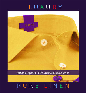 Almada- Medallion Yellow Solid Linen