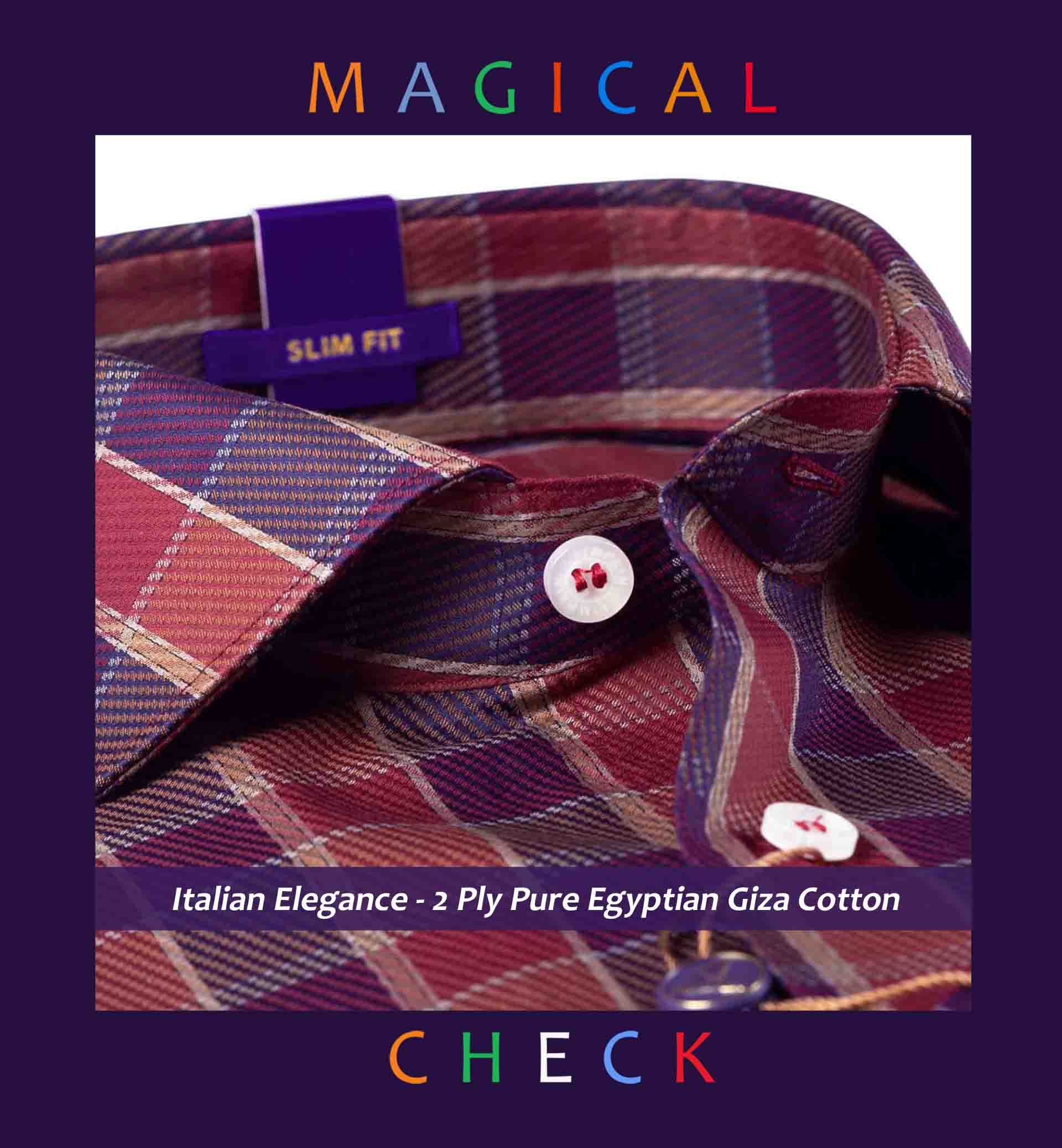 Rochdale- Burgundy & Beige Check