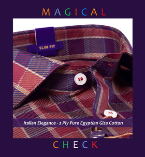 Rochdale- Burgundy & Beige Check