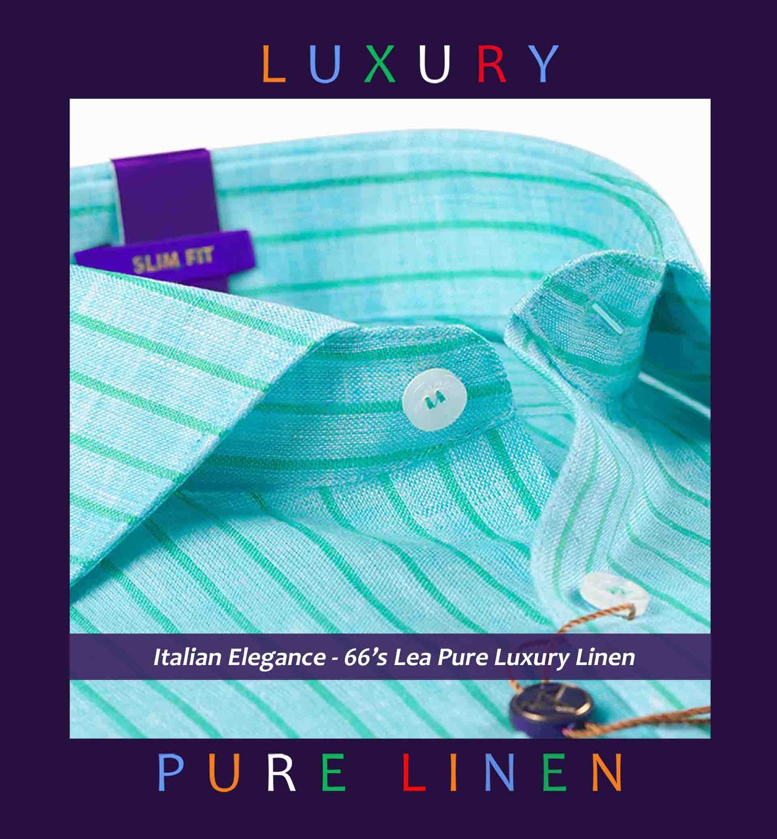 Lorenzo- Turquoise Green & Aquamarine Stripe