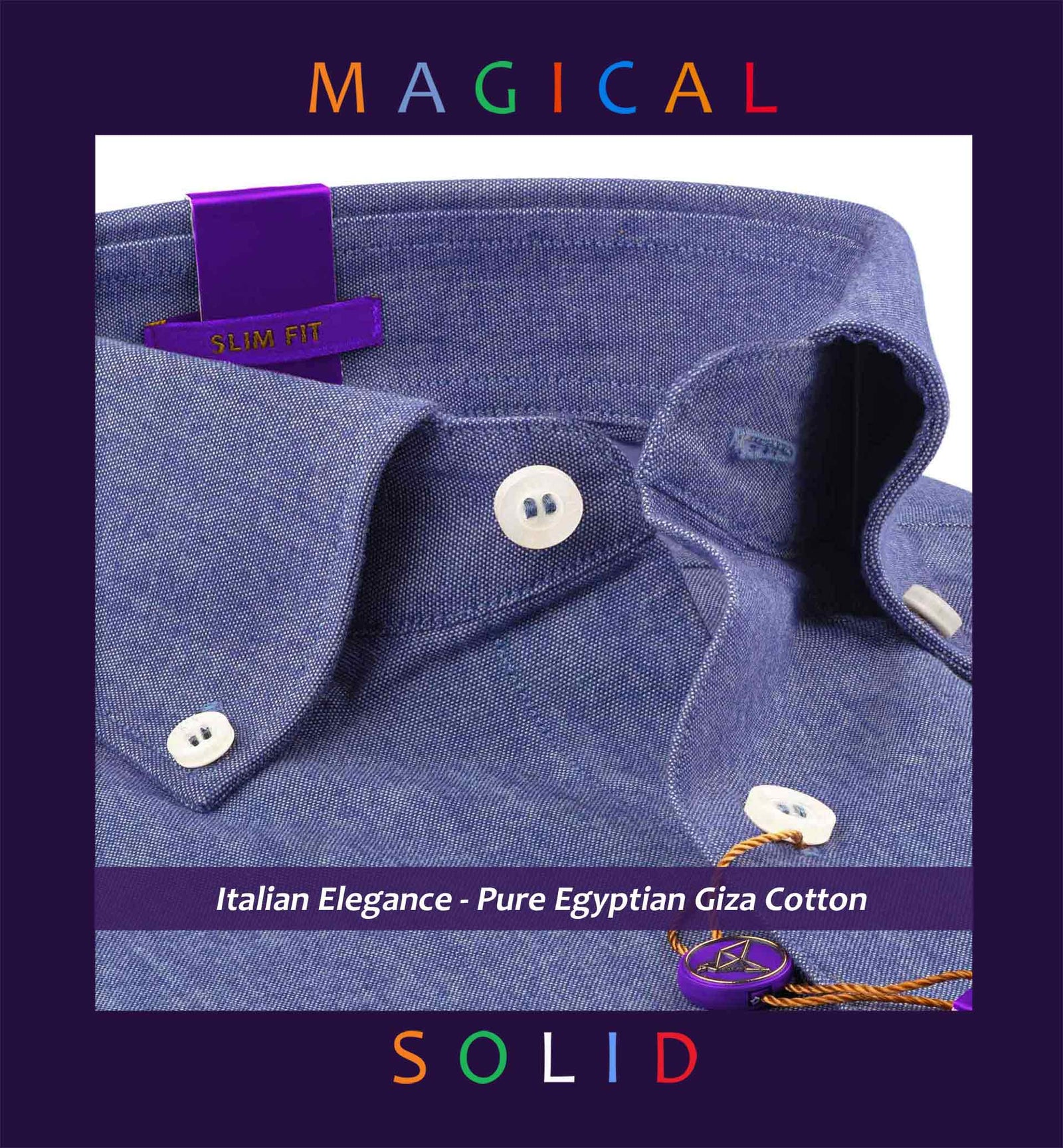 Stockport- Navy Oxford Button Down