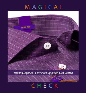 Charleston- Grape Purple & White Magical Check