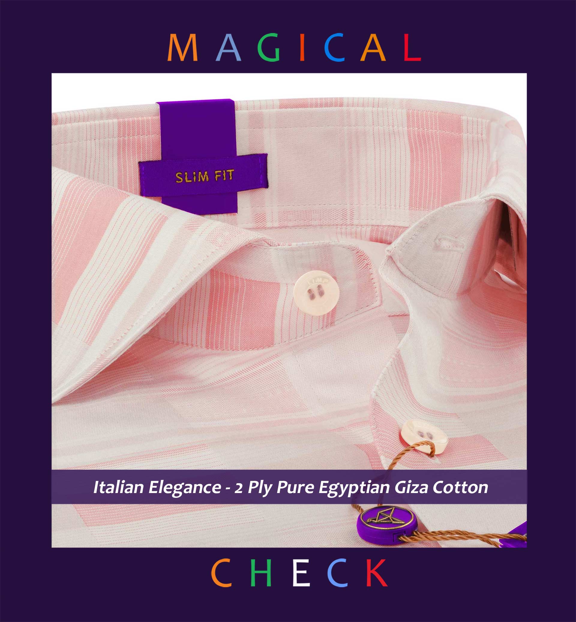 Bologna- Carnation Pink & Cream Check