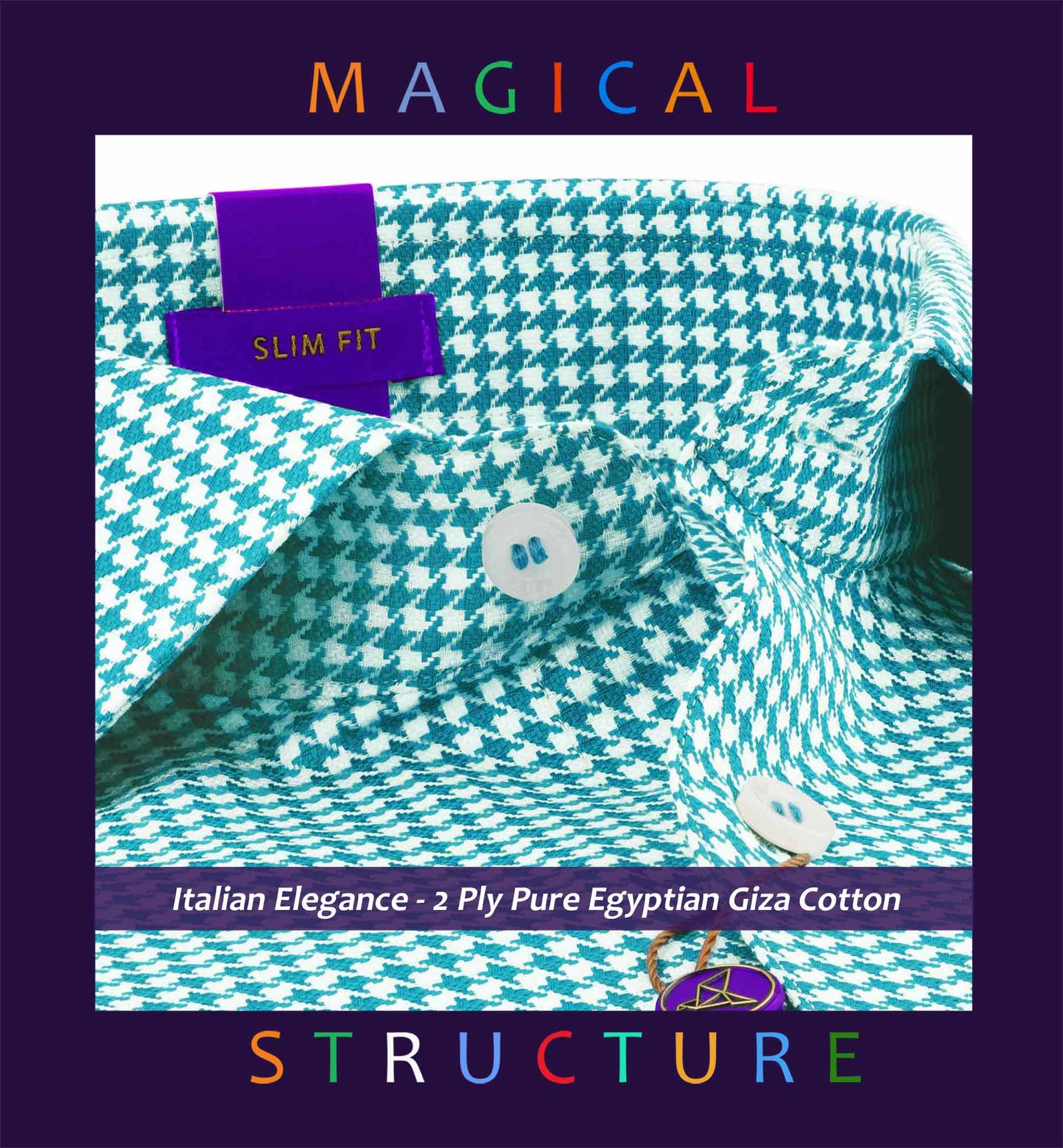 Preston- Turquoise & White Structure