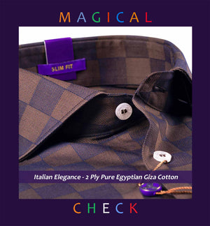 Copenhagen- Cedar Brown & Navy Check