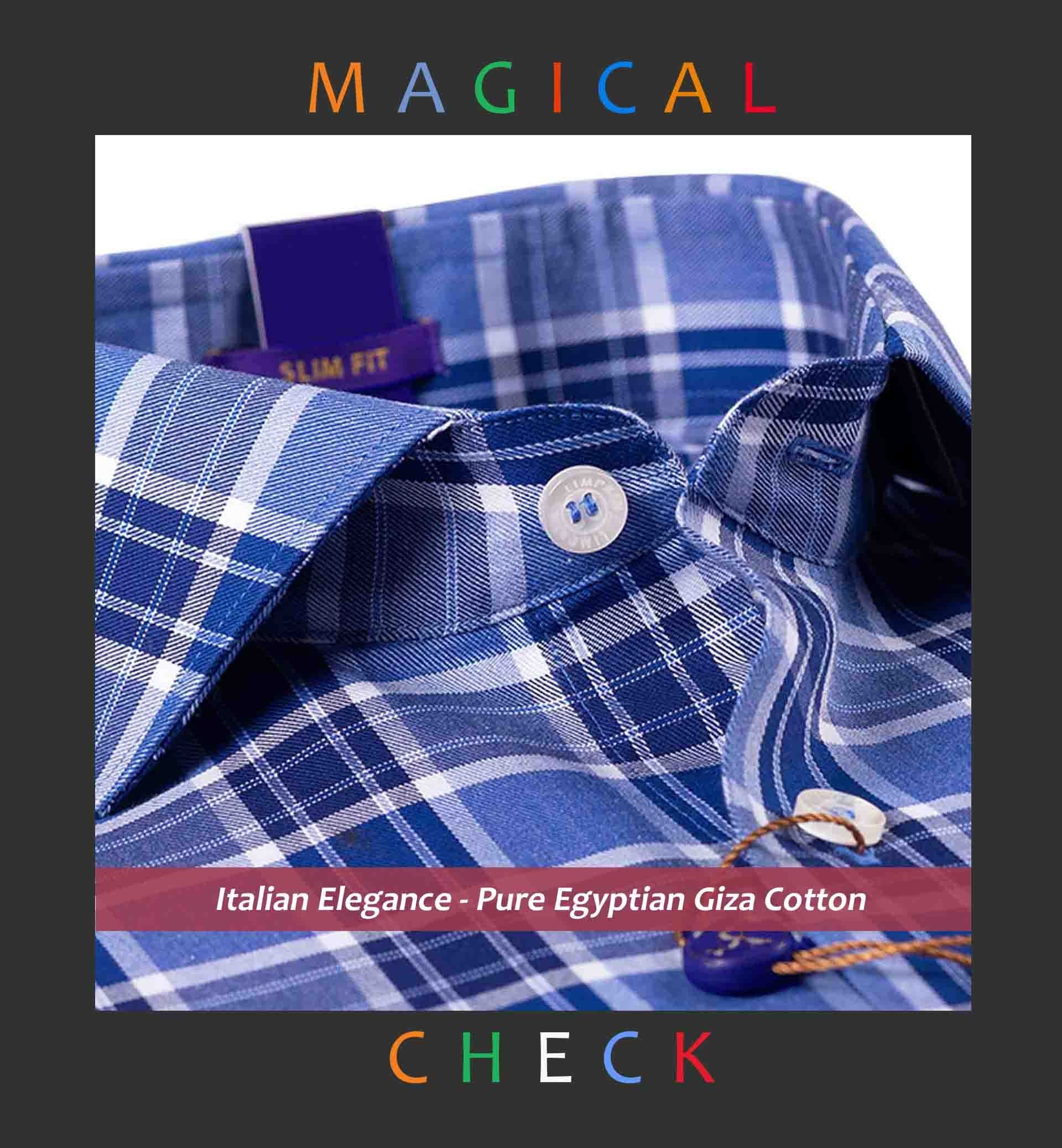PERTH- NAVY & WHITE MAGICAL CHECK