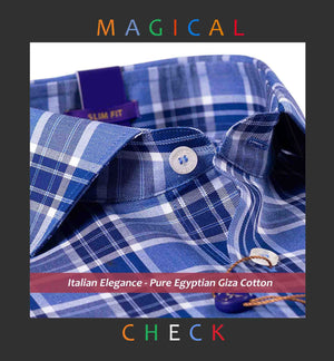 PERTH- NAVY & WHITE MAGICAL CHECK