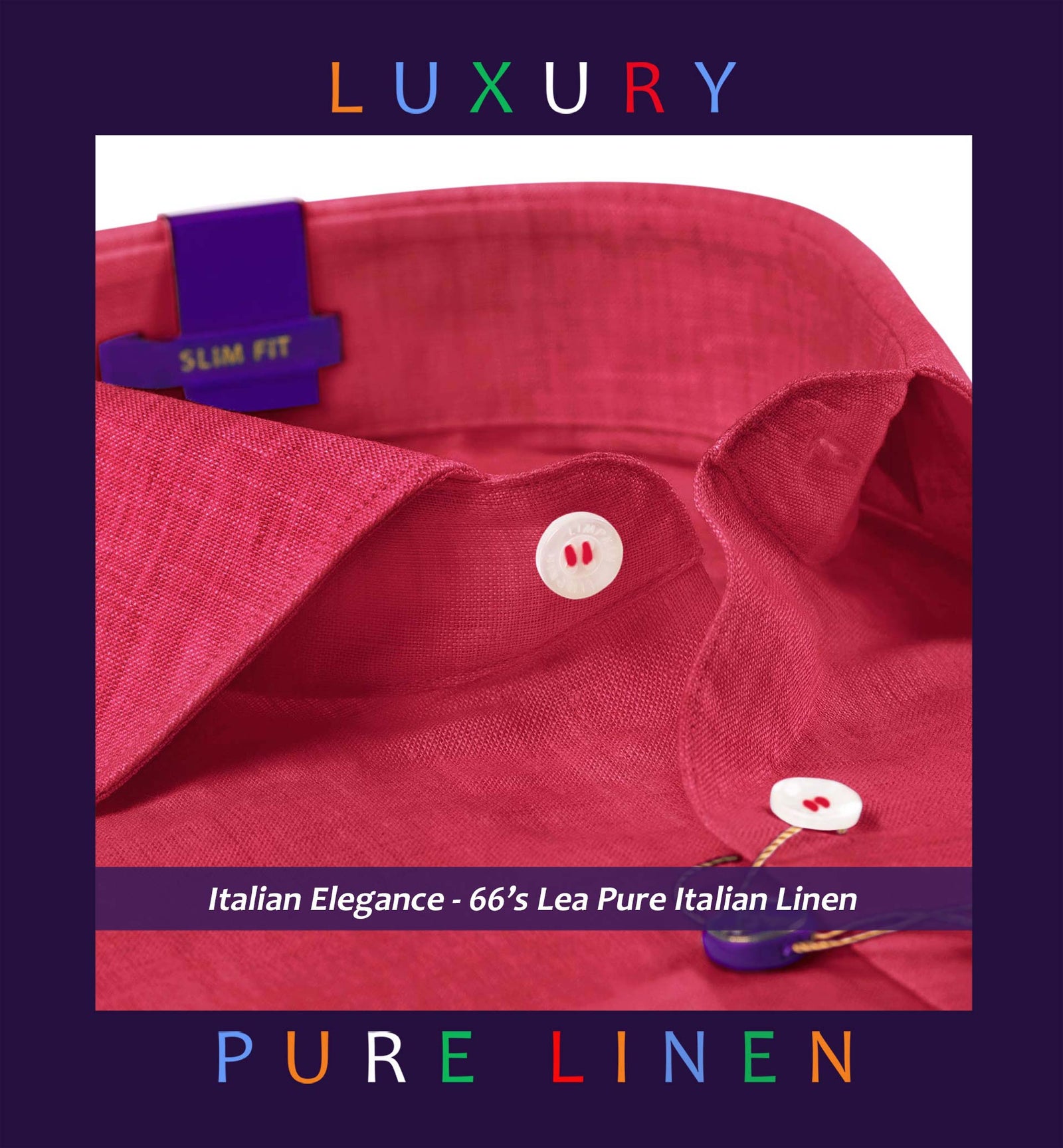 Turin- Crimson Red Solid Linen