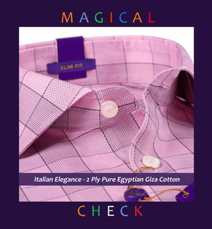 Paris- Flamingo Pink & Grey Check