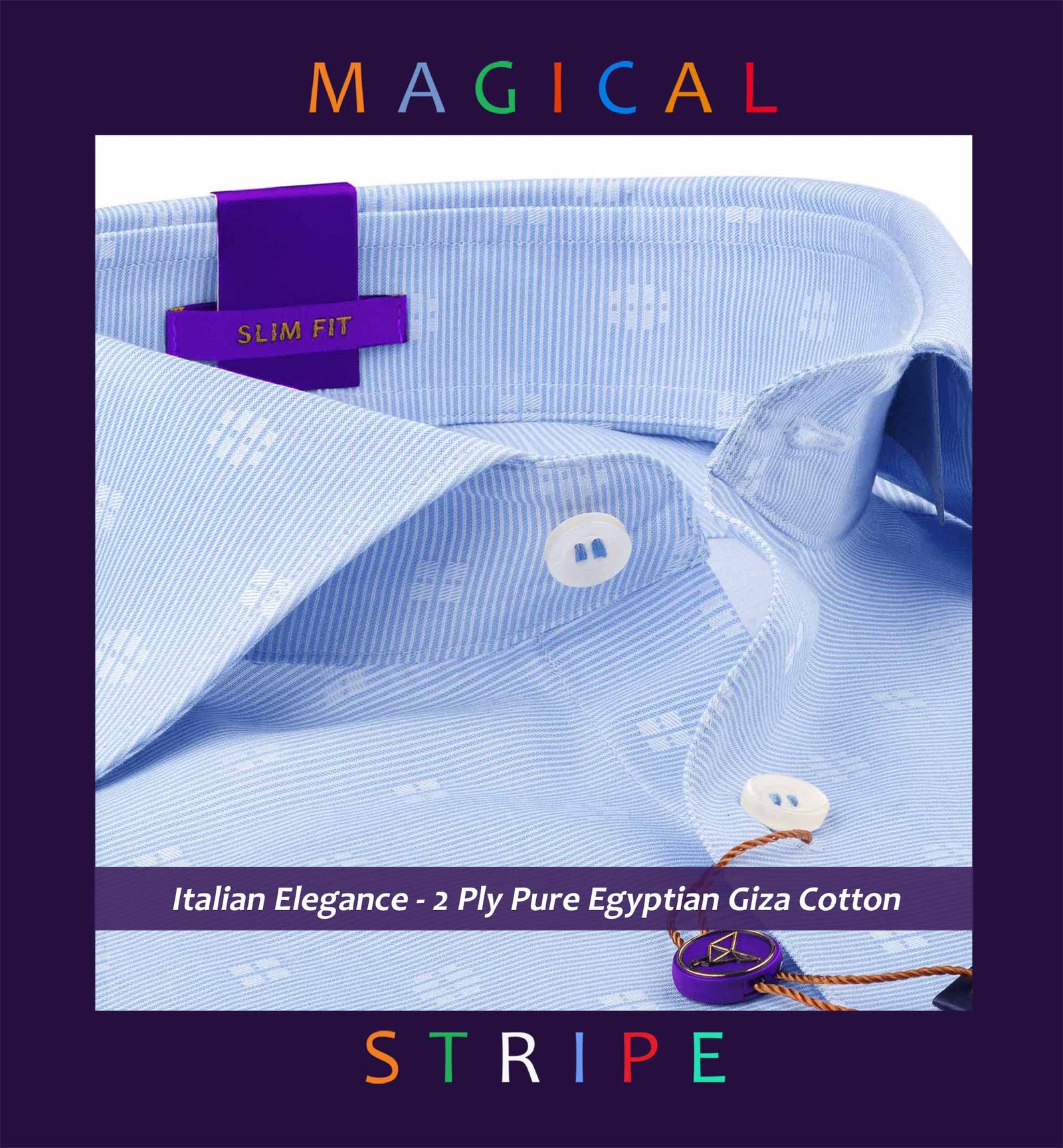 Zurich- Sky Blue Horizontal Stripe