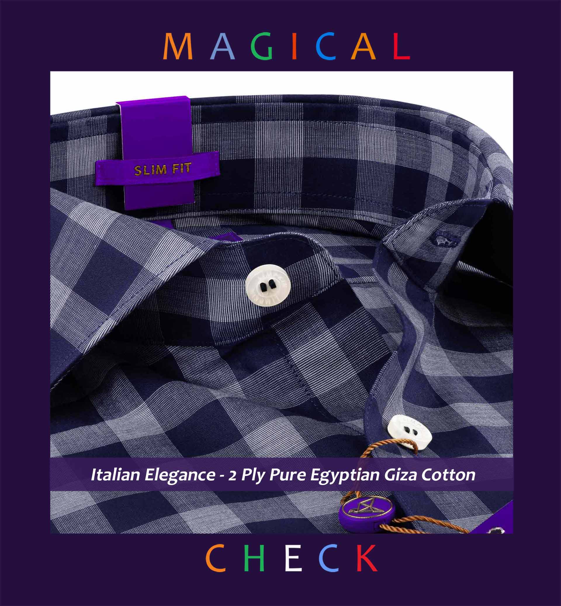 Rhodes- Navy & Grey Magical Check