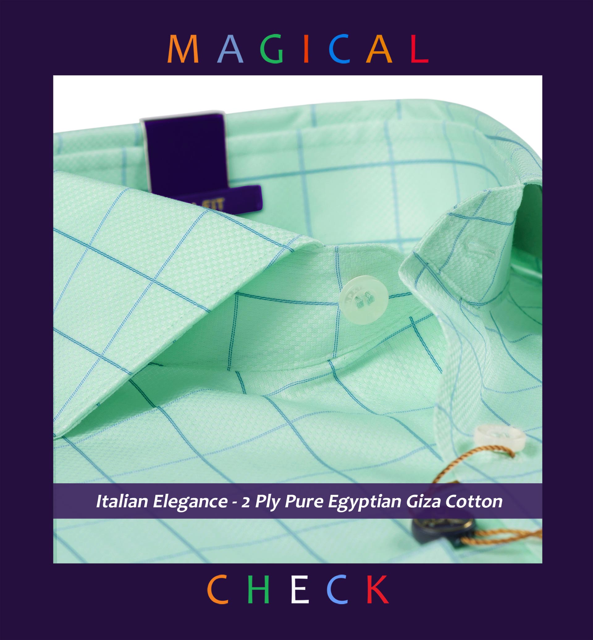 Brampton- Mint Green & Blue Magical Check