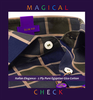 Athens- Moss Green & Navy Magical Check