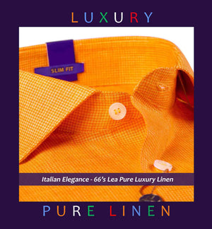 Halden- Apricot Orange Magical Structure- 66's Lea Pure Luxury Linen
