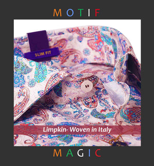 Palermo- Burgundy & Teal Paisley Print