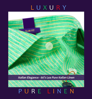 Scotia- Sea Foam Green & Yellow Stripe