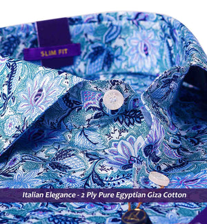 Alaska- Navy & Lilac Floral Print