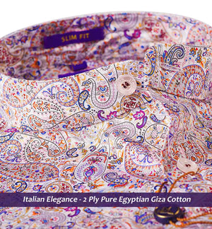 Casablanca- Burgundy & Navy Magical Paisley Print