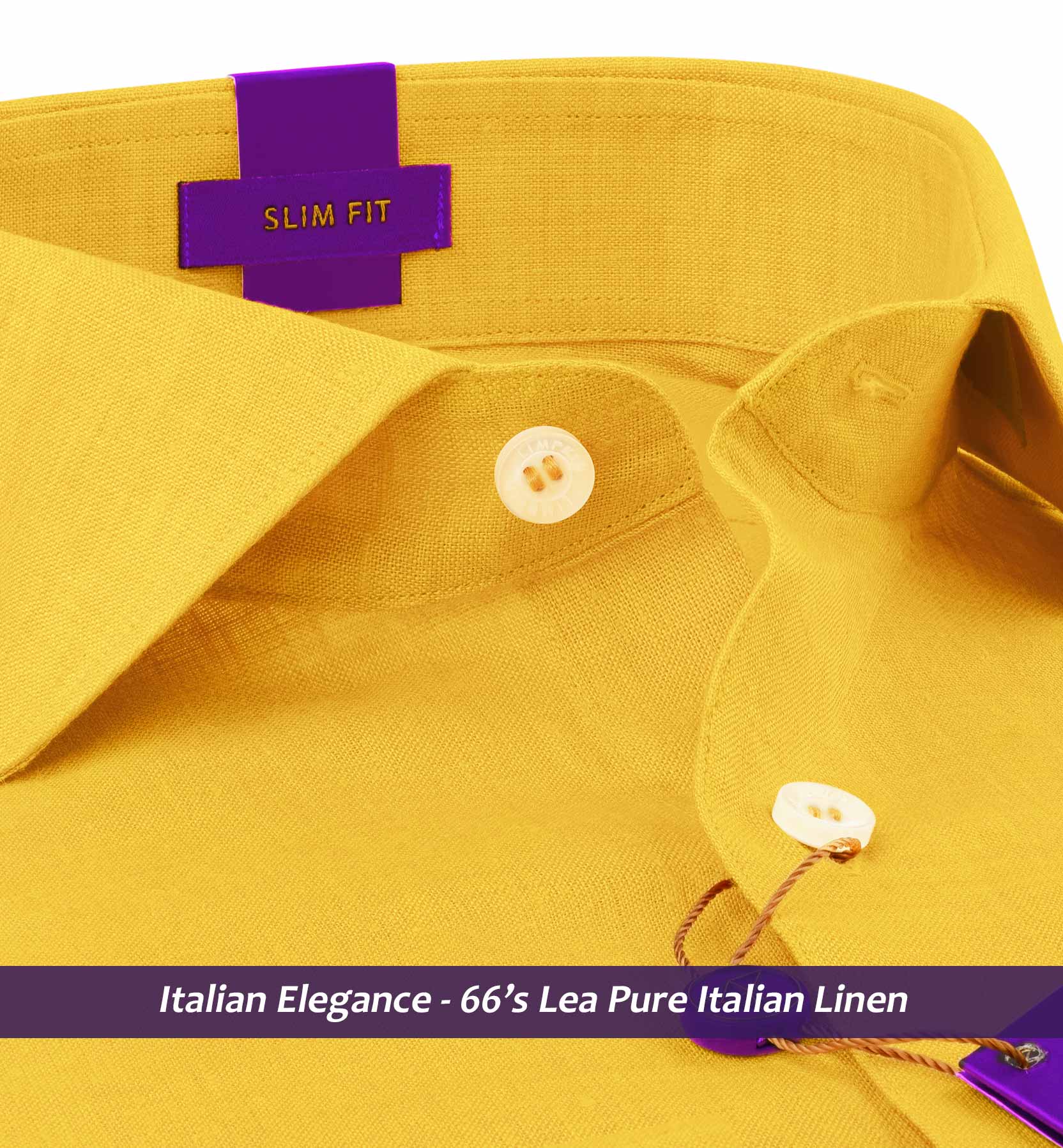 Almada- Medallion Yellow Solid Linen