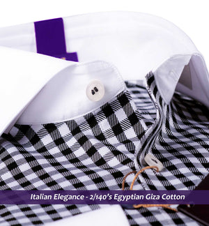 Vasco- Black & White Gingham Check