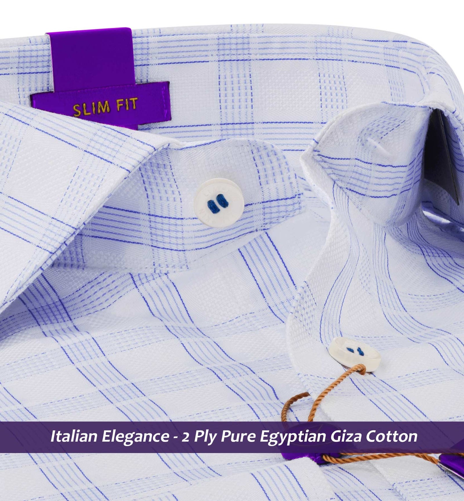 Memphis- Azure Blue & White Check