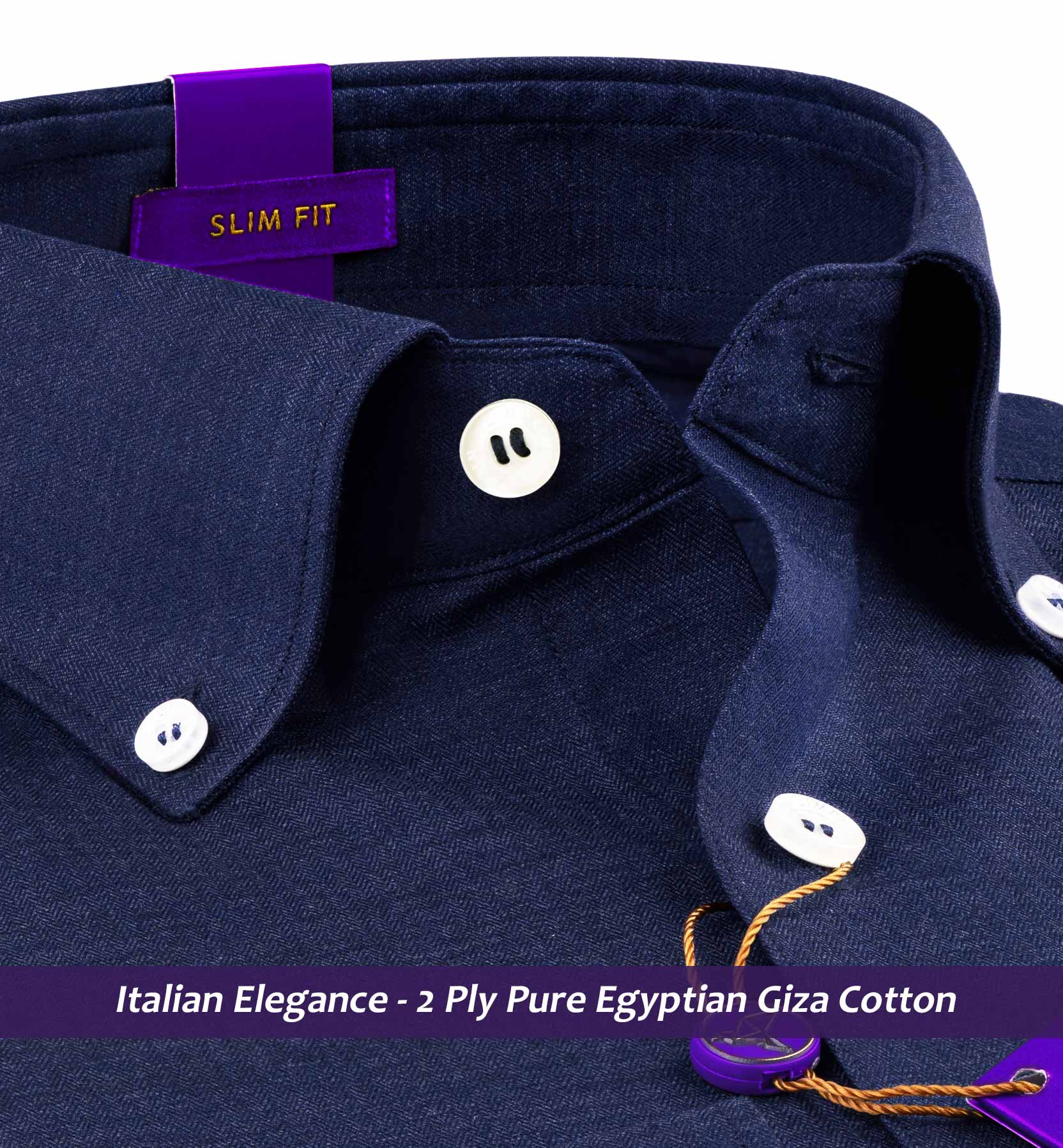 Legnano- Navy Blue Button Down