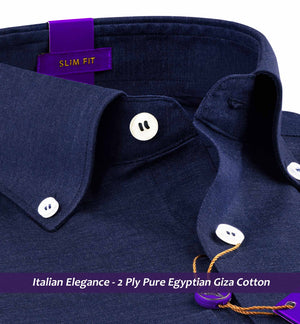 Legnano- Navy Blue Button Down