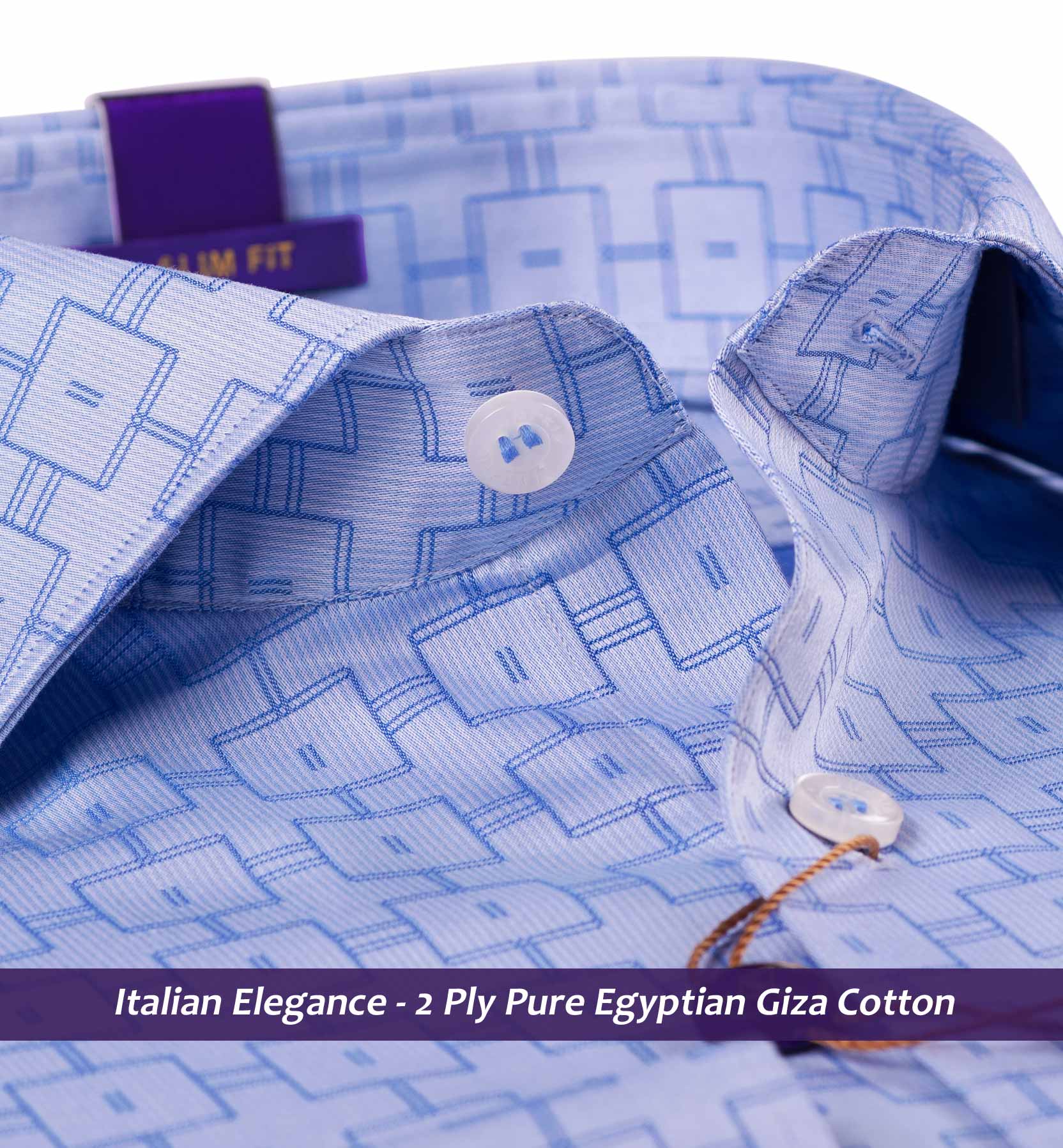 Frisco- Oxford Blue & Sky Blue Check