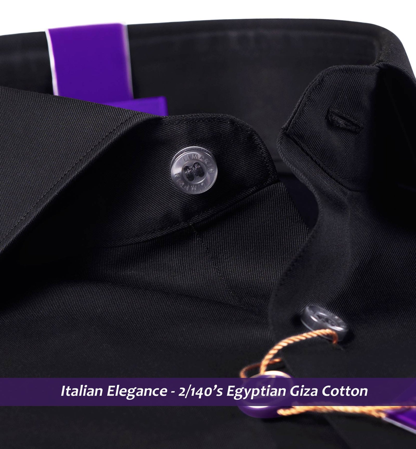 Ascona- Best Formal Black- 2/140 Egyptian Giza Cotton